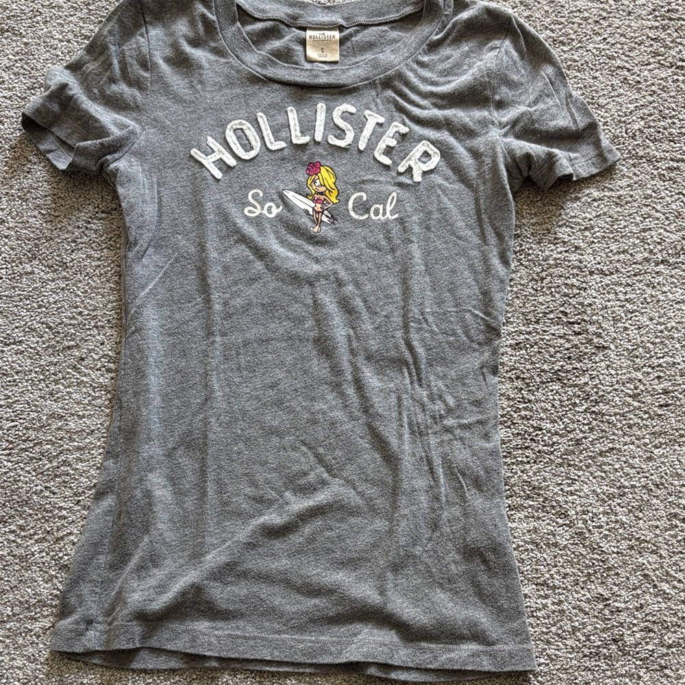 2000s Hollister Gray 'So Cal' Logo Tee